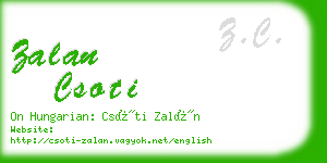 zalan csoti business card